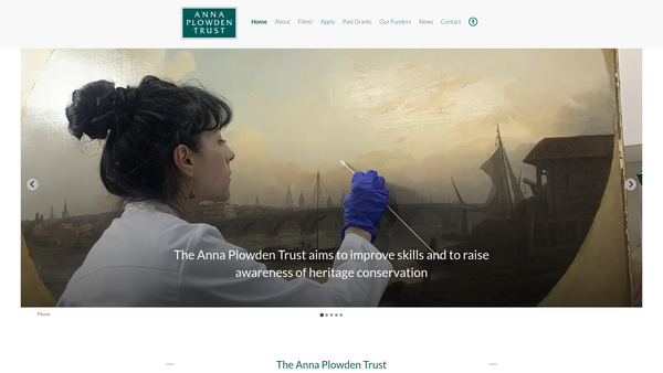 Screenshot of the Anna Plowden Trust website