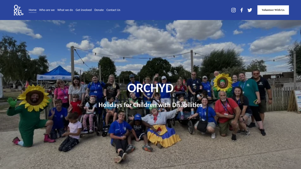 Screenshot of the Orchyd website