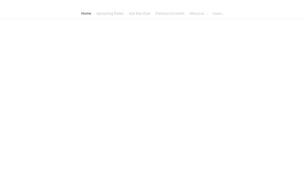 Screenshot of the Halstead Choral website