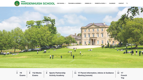 Screenshot of the Hardenhuish Educational Trust website