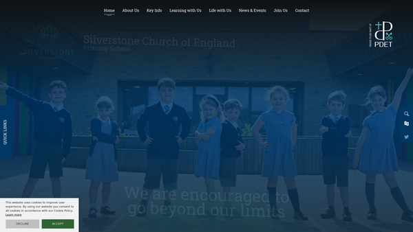 Screenshot of the Friends Of Silverstone School website