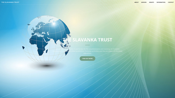 Screenshot of the The Slavanka Trust website
