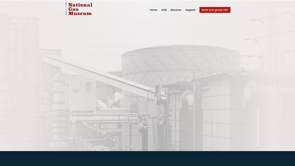 Screenshot of the The National Gas Museum Trust website