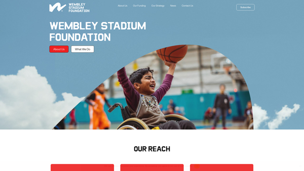 Screenshot of the Wembley National Stadium Trust website