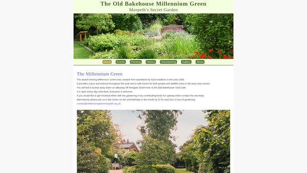 Screenshot of the Old Bakehouse Millennium Green Trust website