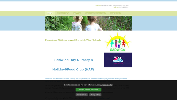 Screenshot of the Sandwell And District West Indian Community Association website