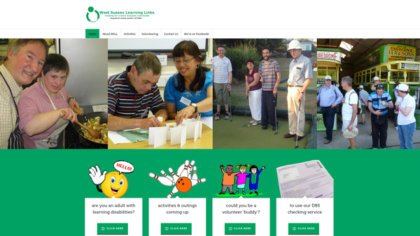Screenshot of the West Sussex Learning Links website