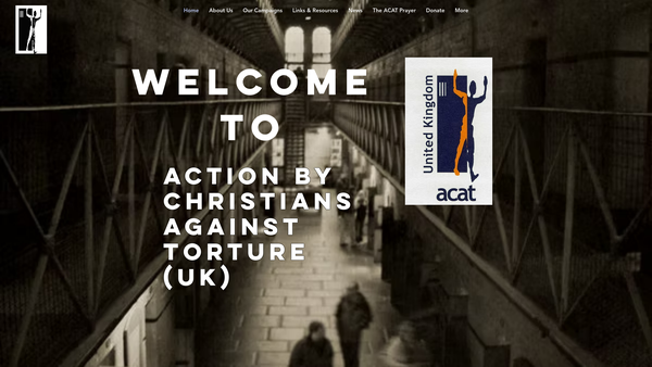 Screenshot of the Action By Christians Against Torture website