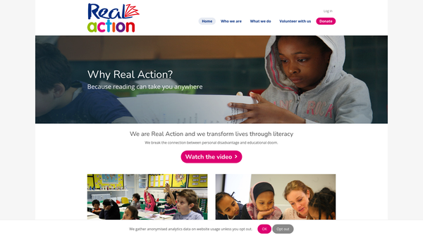 Screenshot of the Real Action (Q.p.c.t.) Ltd website
