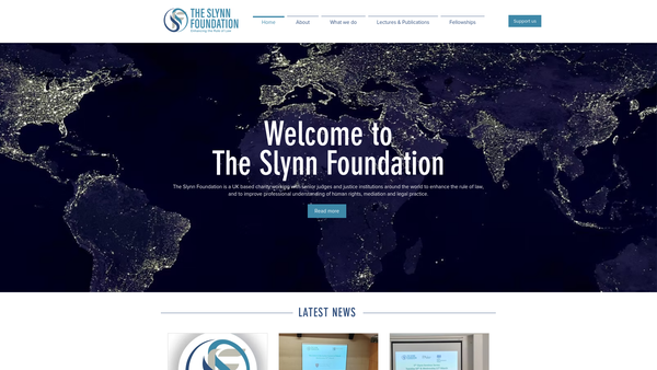 Screenshot of the The Slynn Foundation website