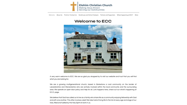 Screenshot of the Elohim Church website