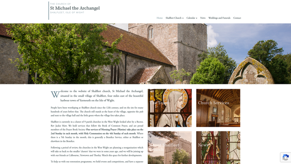 Screenshot of the The Parish Church Of St Michael The Archangel Shalfleet Isle Of Wight Fabric Restoration Trust website