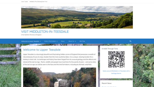 Screenshot of the Middleton Plus Development Trust website