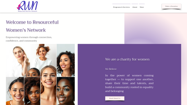 Screenshot of the Harrow Womens' Centre website