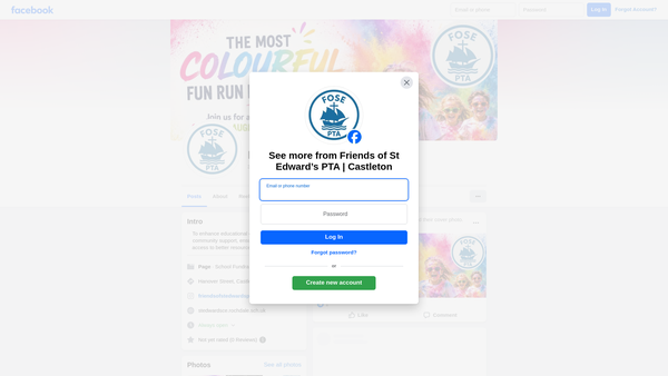 Screenshot of the Friends Of St Edwards website