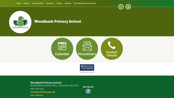 Screenshot of the Woodbank Primary School Parent Teacher Association website