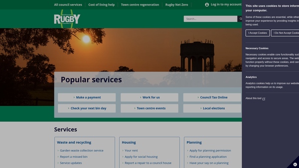 Screenshot of the St Andrews Benn Millennium Green Trust website