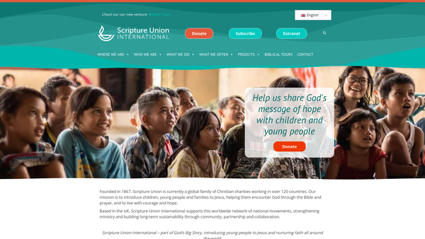 Screenshot of the Scripture Union International Council website