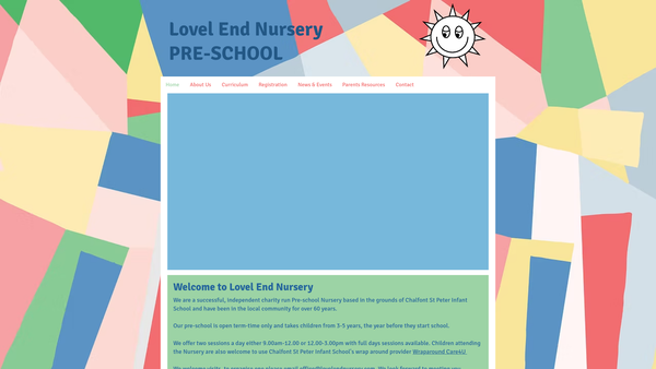 Screenshot of the Lovel End Nursery website