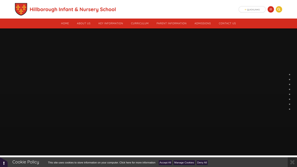 Screenshot of the Hillborough Infant School Fund website