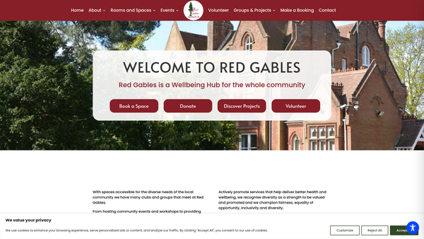 Screenshot of the Mid Suffolk Voluntary Organisations Forum website
