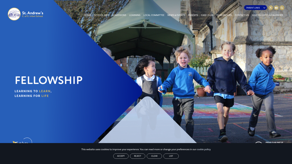 Screenshot of the St. Andrew's School (Farnham) Parents, Teachers and Friends Association website