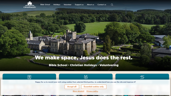 Screenshot of the The Capernwray Missionary Fellowship Of Torchbearers website