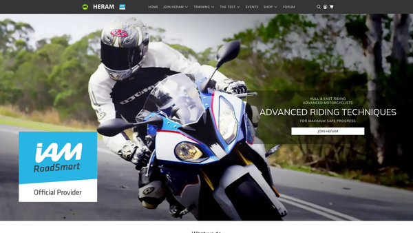Screenshot of the Hull And East Riding Group Of Advanced Motorcyclists website