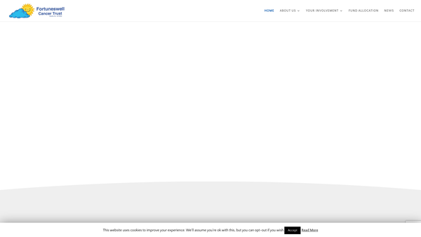 Screenshot of the Fortuneswell Cancer Trust website