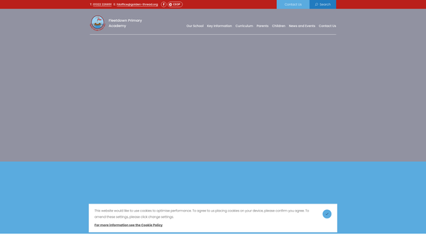 Screenshot of the Fleetdown School Home School Association website