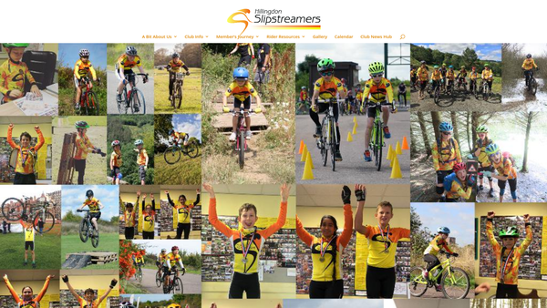 Screenshot of the The Hillingdon Slipstreamers Cycling Club website