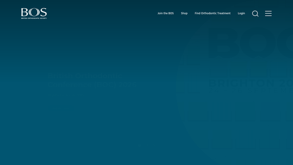 Screenshot of the The British Orthodontic Society website
