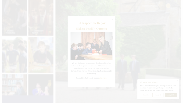 Screenshot of the The Sherborne School Foundation website