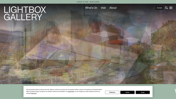 Screenshot of the Woking Museum And Arts And Crafts Centre website