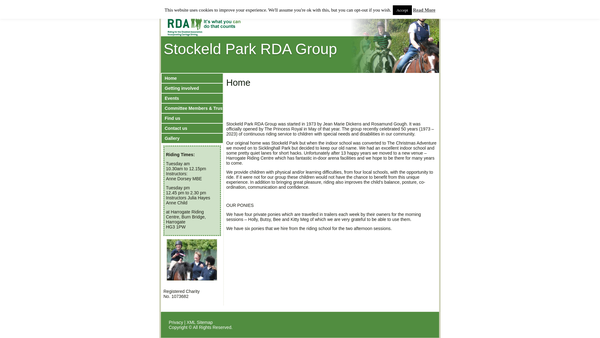 Screenshot of the Stockeld Park Riding For The Disabled Association website