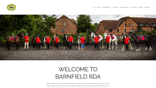 Screenshot of the Barnfield Riding For The Disabled Association website