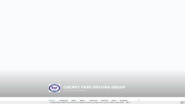 Screenshot of the The Cherry Park Driving Group website