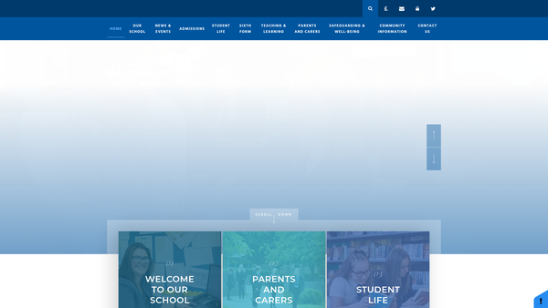 Screenshot of the Buxton Community School Parent Teacher Association website