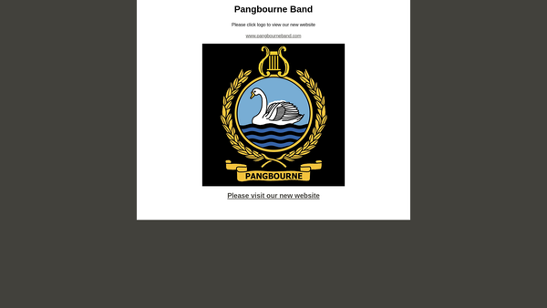 Screenshot of the Pangbourne And District Silver Band website