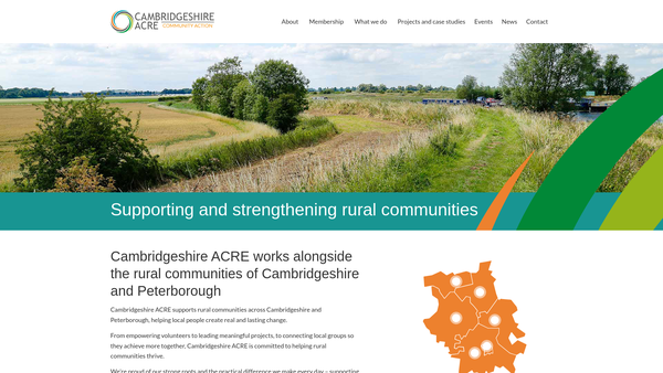 Screenshot of the Cambridgeshire Acre website