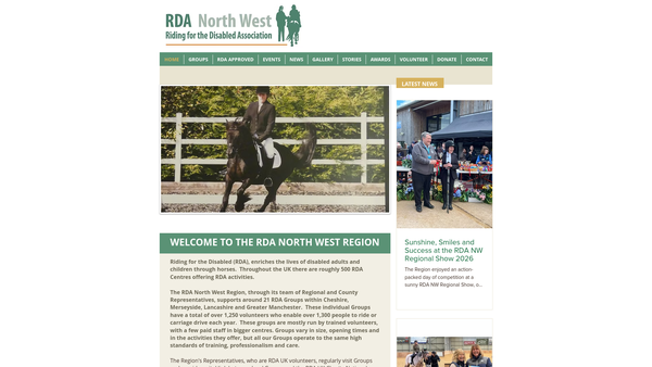 Screenshot of the Formby And Southport Riding For The Disabled Association Group website