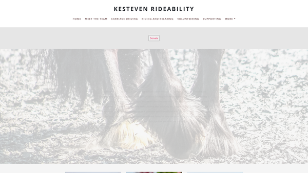 Screenshot of the Kesteven Rideability website