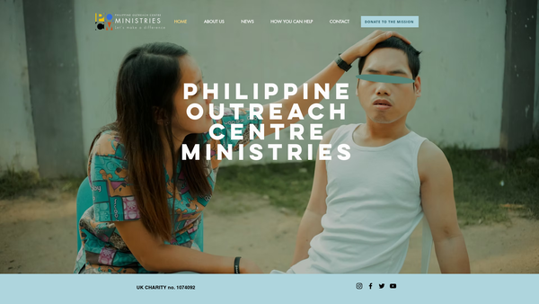 Screenshot of the Philippine Outreach Centre Ministries website