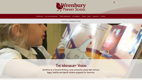 Screenshot of the Friends Of Wrenbury School website