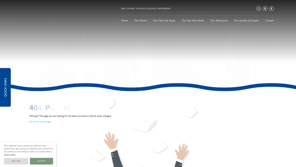 Screenshot of the St Joseph's R.c. Primary School (Broadstairs) Parent And Teacher Association website