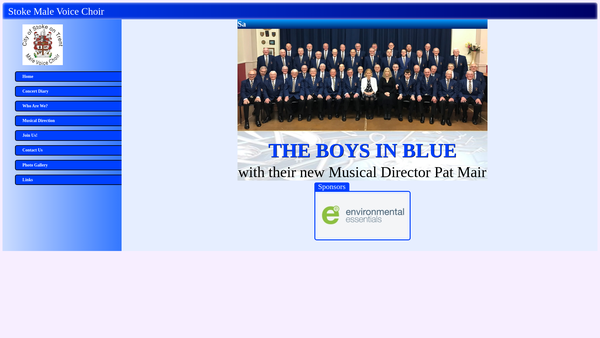Screenshot of the City Of Stoke On Trent Male Voice Choir website