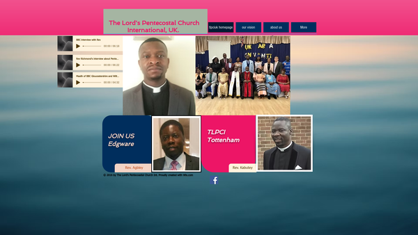 Screenshot of the The Lord's Pentecostal Church International (UK) website