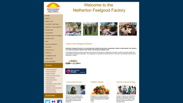 Screenshot of the Netherton Feelgood Factory website