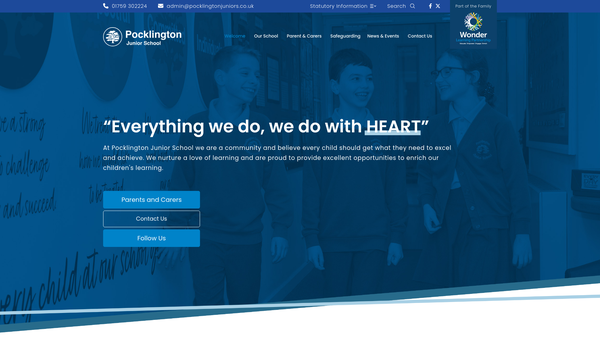 Screenshot of the The Friends Of Pocklington Community Junior School website