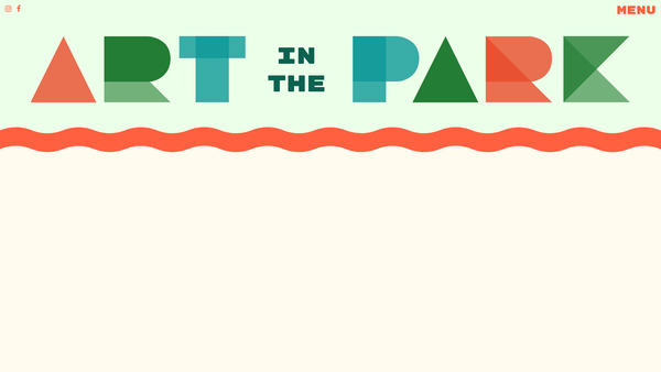 Screenshot of the Art In The Park website